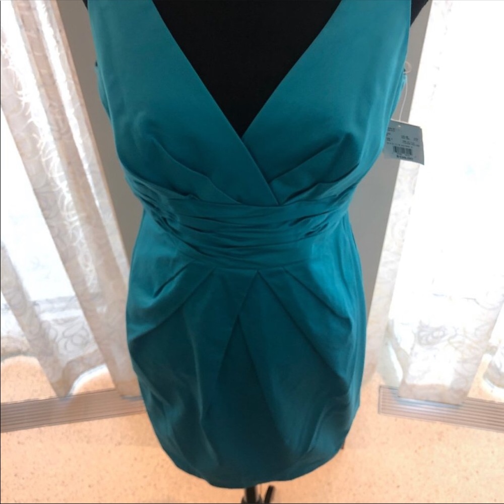 David’s Bridal Malibu blue dress with side pockets - Picture 3 of 16